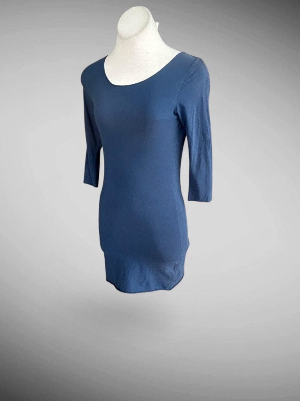 Hard Tail Forever Mini Dress Bodycon Bandage Long Sleeve Blue Size XS
